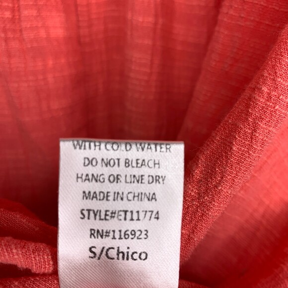 Easel swing tank top with sheer detail coral size small - Picture 8 of 12